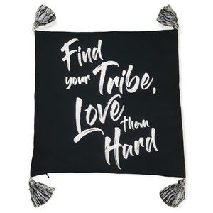 **SOLD** Hometrends embroidered tribe love tassels pillow cover